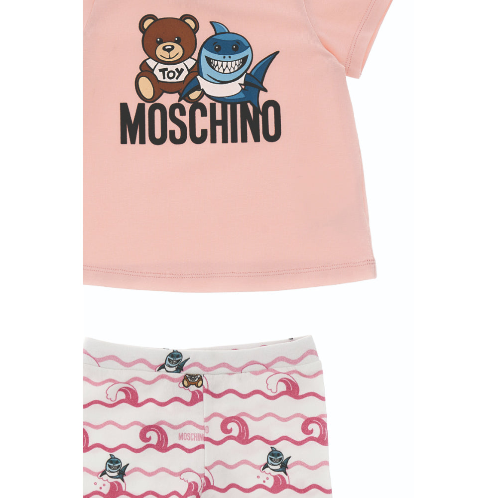 Moschino Kids Baby Girl's Pink Toy Shark Set T-Shirt & Legging