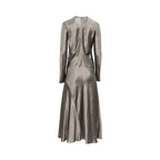 Max Mara Women's Asymmetrical Satin Midi Dress