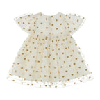 Moschino Kids Baby Girl's Cloud Gold Hearts  Dress