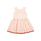 Mimisol Kids Girl's Cream Striped Cotton Dress
