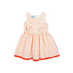 Mimisol Kids Girl's Cream Striped Cotton Dress