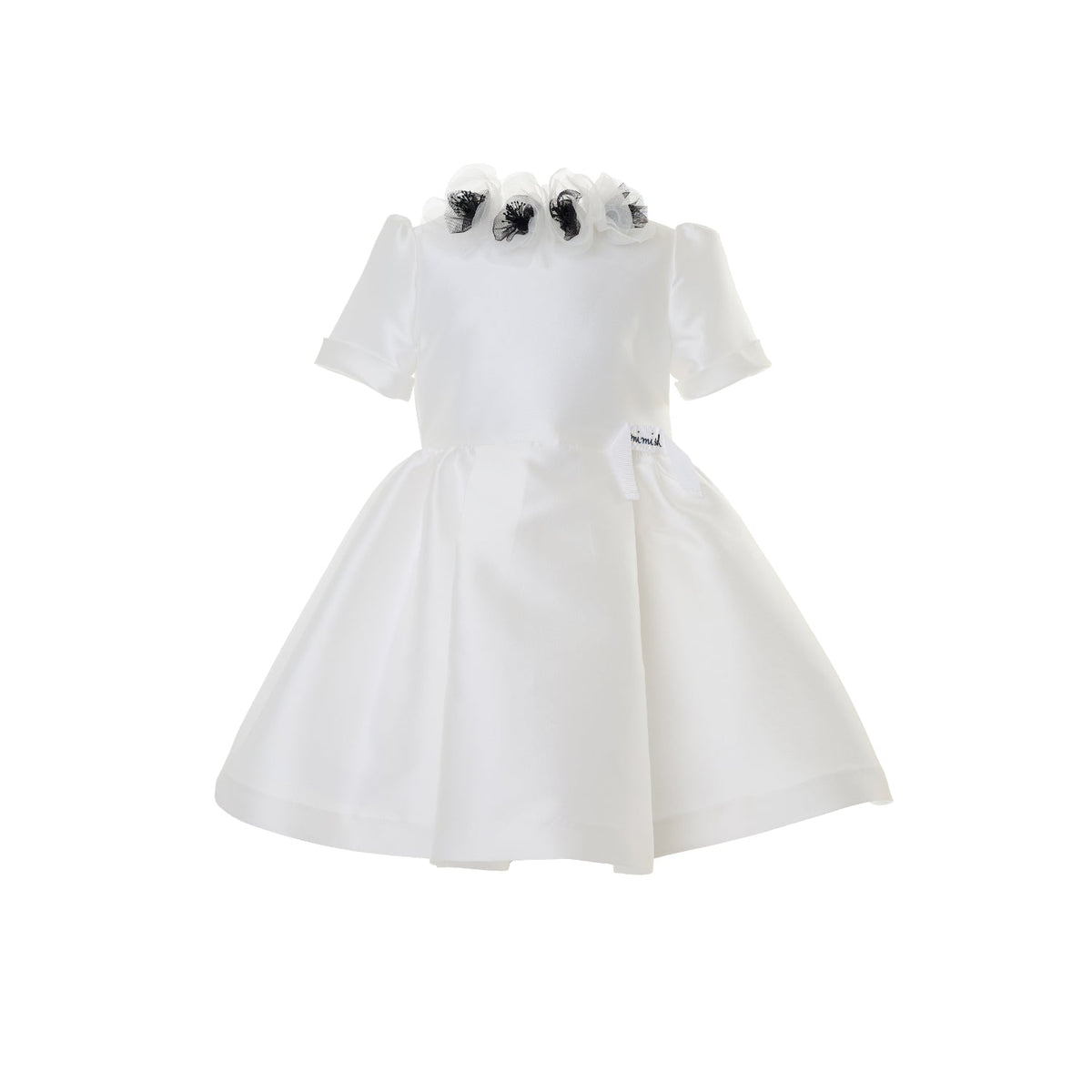 Mimisol Kids Girl's Elegant Gold Mesh Dress with Glittering Accents