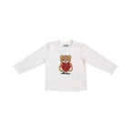 Moschino Kids White & Black Tracksuit for Baby Girl with Teddy Bear and Logo