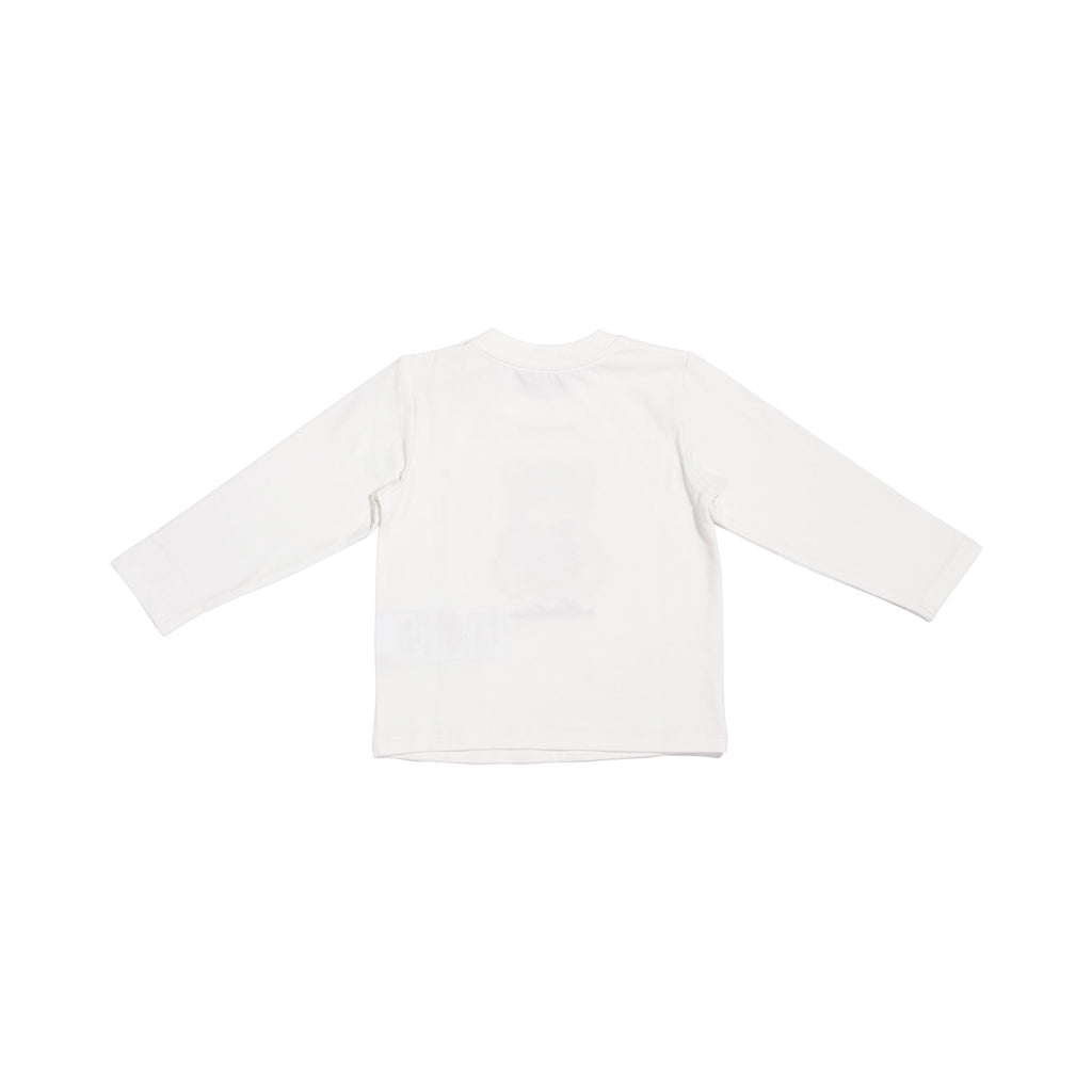Moschino Kids White & Black Tracksuit for Baby Girl with Teddy Bear and Logo