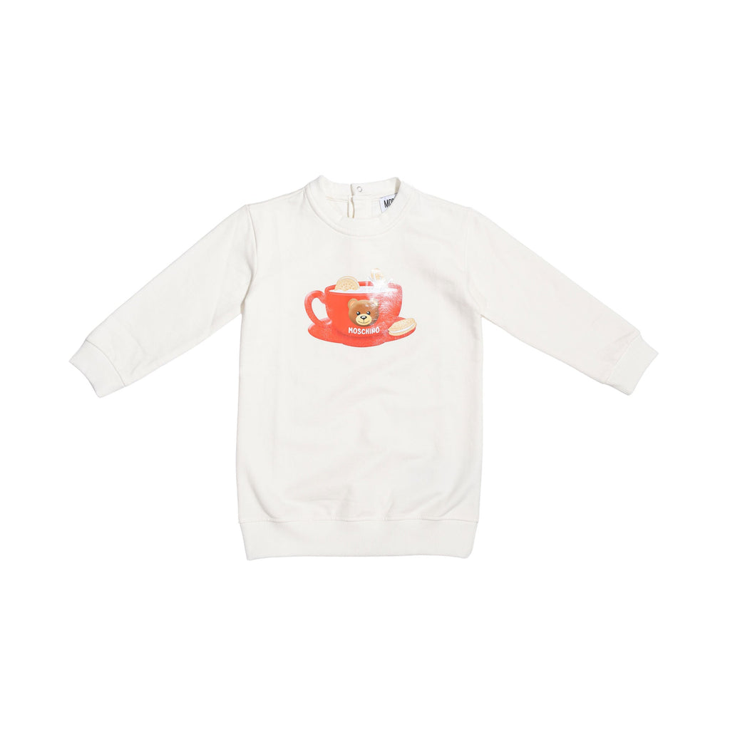 Moschino Kids Baby Girl's Cotton White Dress