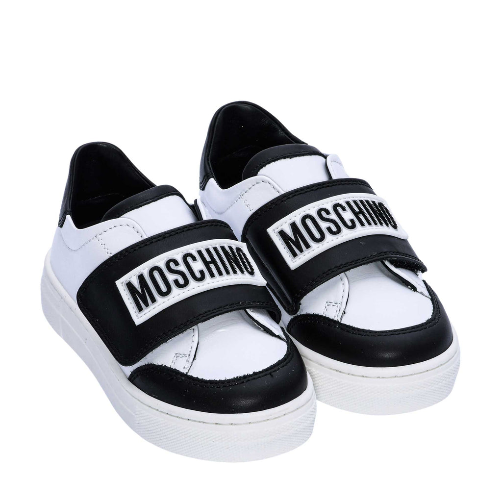Moschino Kids Boy's Black & White Sneaker