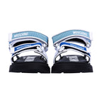Moschino Kids Boy's Blue Logo Touch Strap Sandal