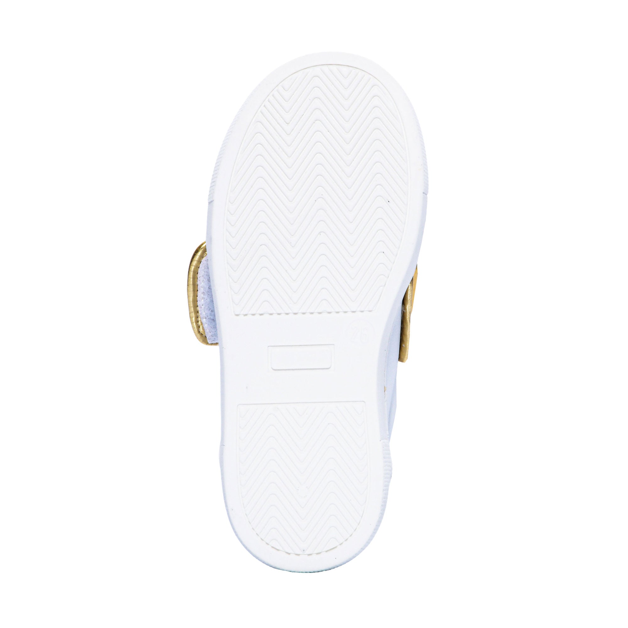 Moschino Kids Unisex White & Gold Sneaker
