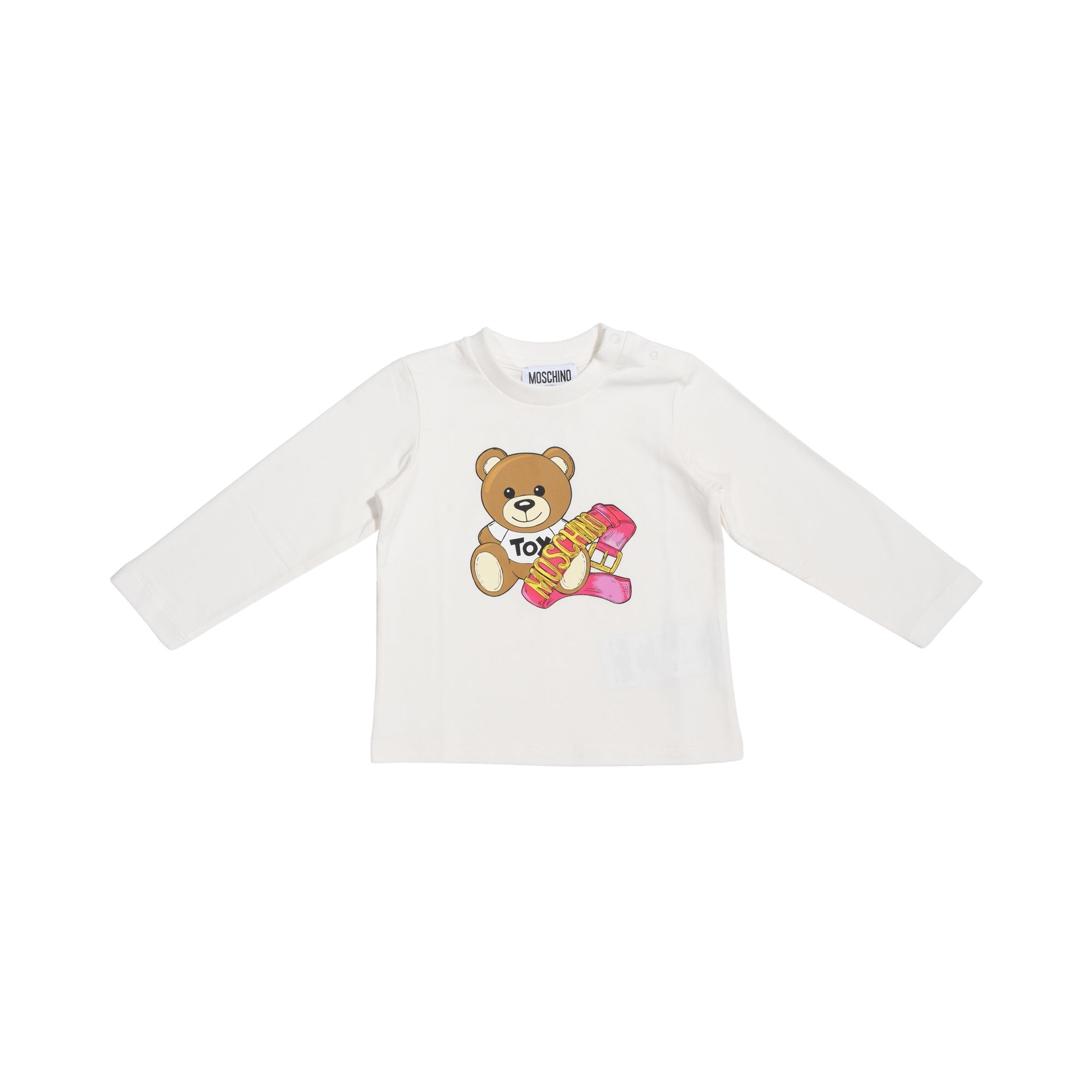Moschino Kids Baby Girl's White Long Sleeve T-shirt