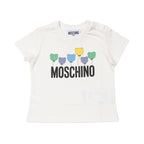 Moschino Kids Baby Girl's White Top With Balloon and Logo Graphic