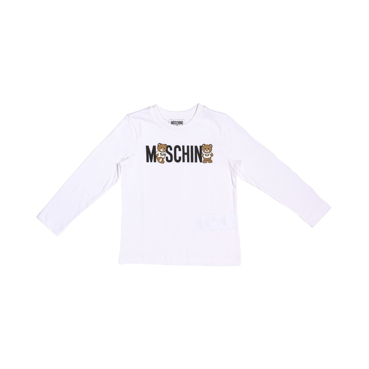 Moschino Kids Boy's Long Sleeve White T-Shirt