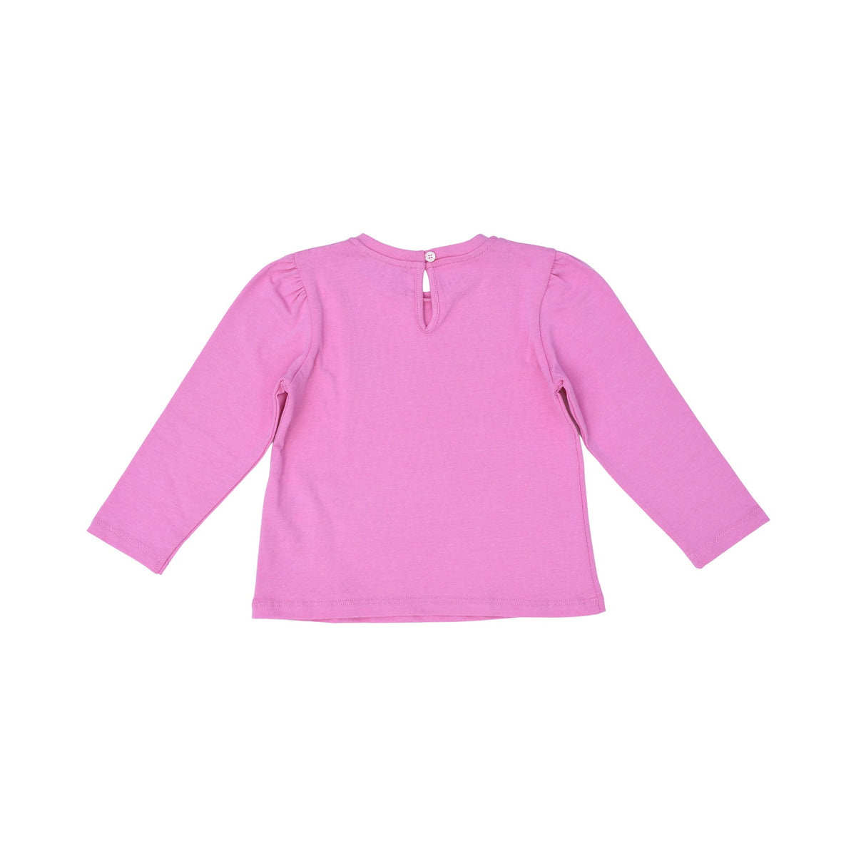 Moschino Kids Pink Long Sleeve T-Shirt with Teddy Bear