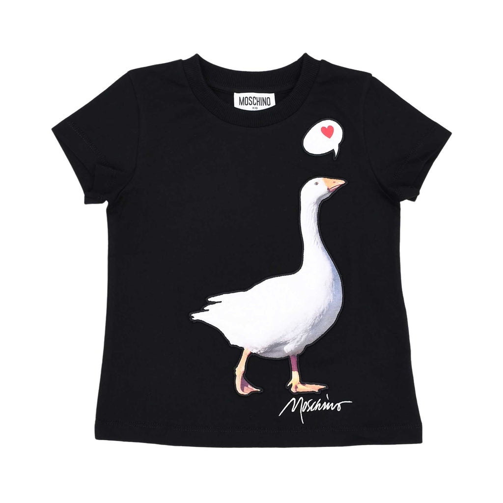 Moschino Kids Girl's Black T-Shirt