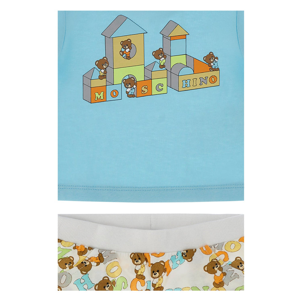 Moschino Kids Baby Boy's Blue Set T-Shirt & Bermuda
