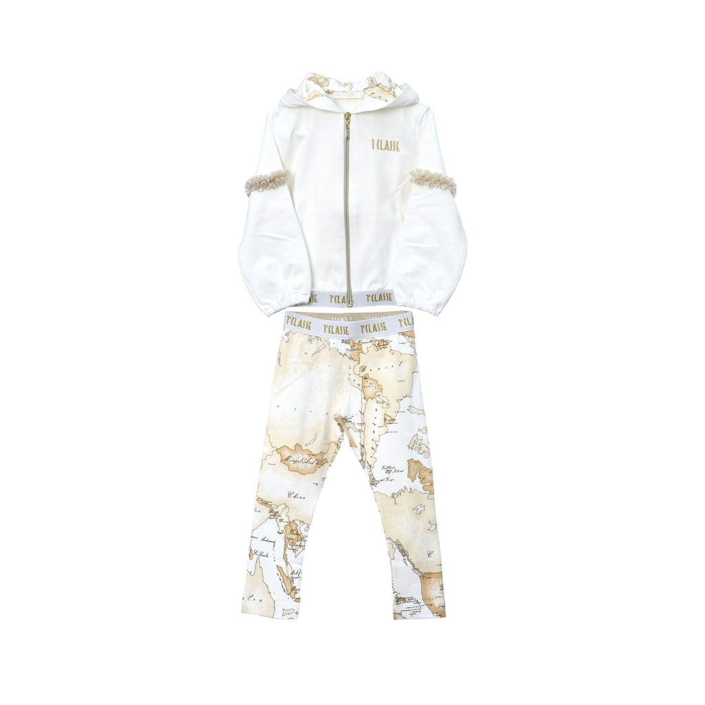 Alviero Martini Kids Girl's Cream Jogging Suit