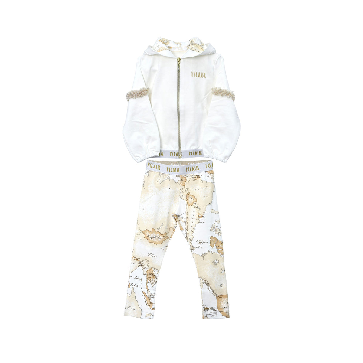 Alviero Martini Kids Girl's Cream Jogging Suit
