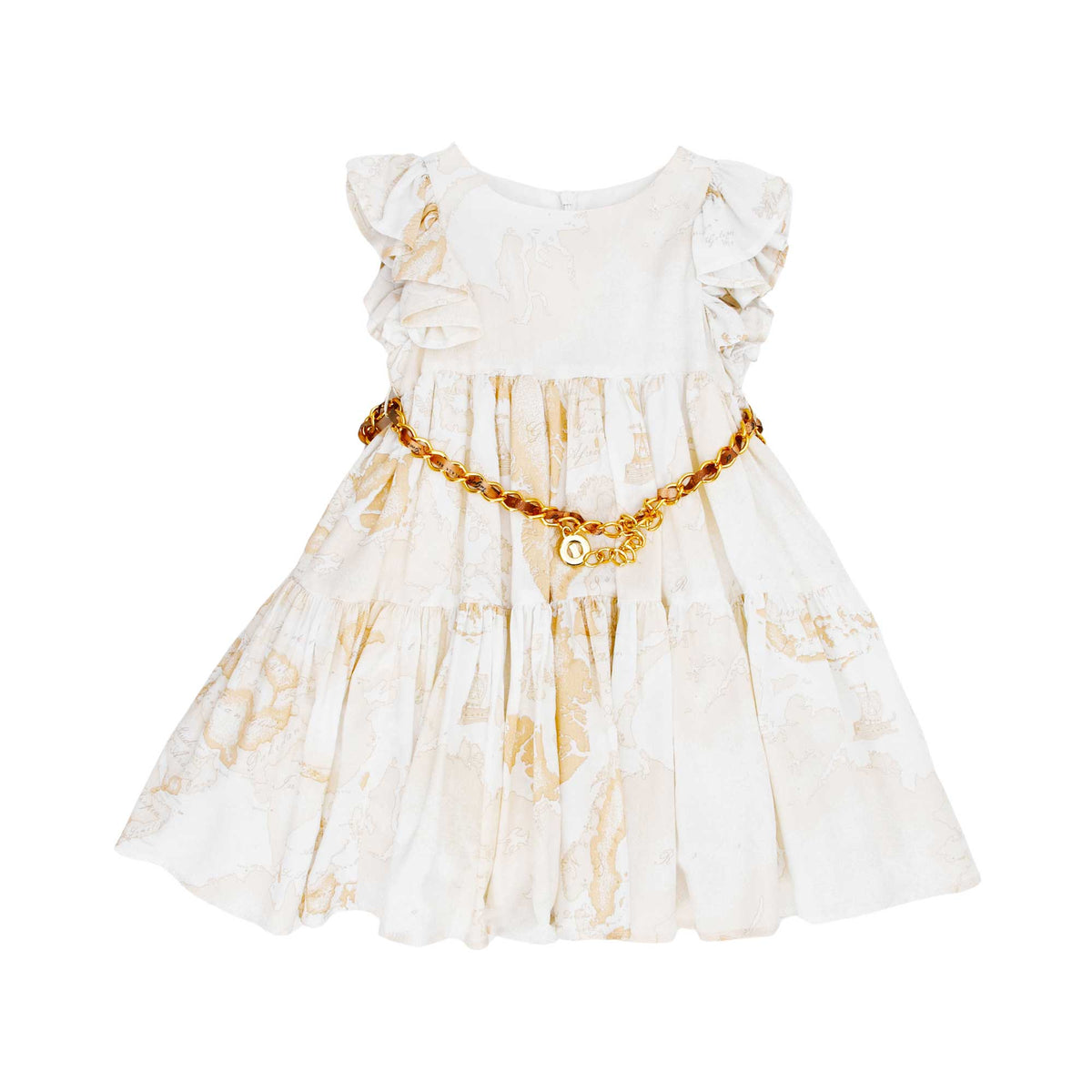 Alviero Martini Kids Girl's Beige Geo Dress