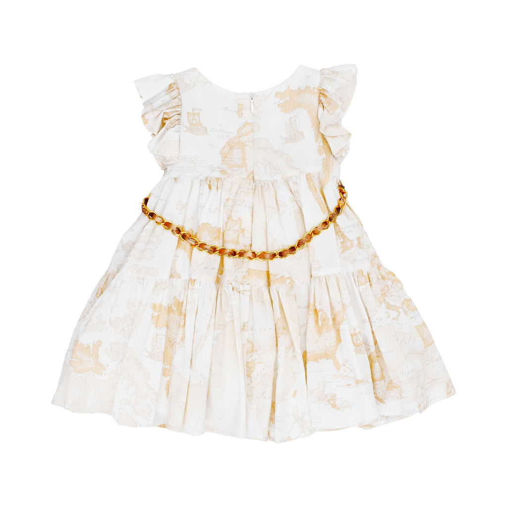 Alviero Martini Kids Girl's Beige Geo Dress