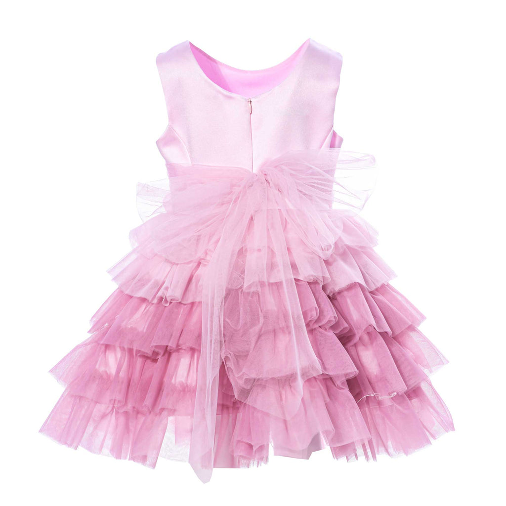 Primi Eventi Kids Girl's Pink Set Dress & Hairband