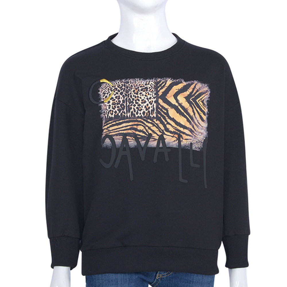 Roberto Cavalli Black & Coffee & Nude Sweatshirt