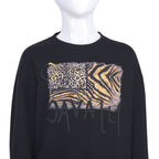 Roberto Cavalli Black & Coffee & Nude Sweatshirt