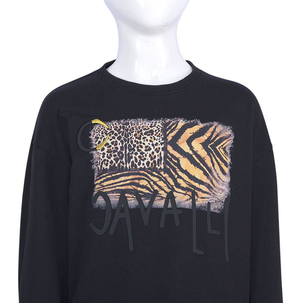 Roberto Cavalli Black & Coffee & Nude Sweatshirt