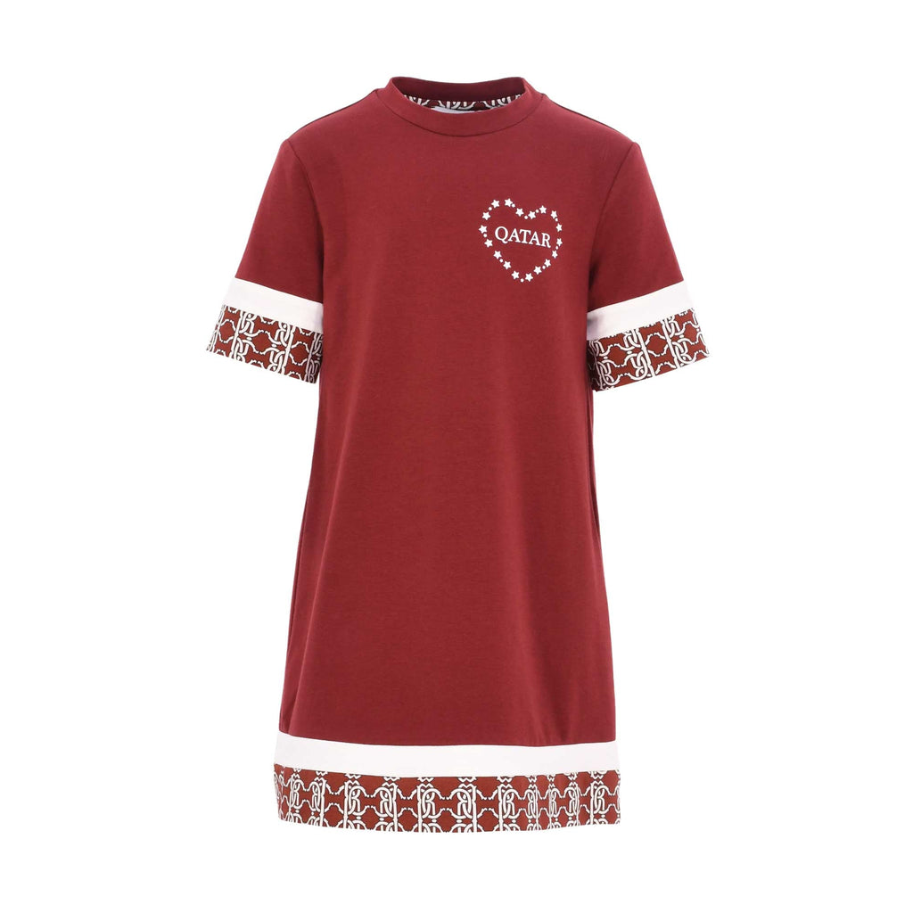 Roberto Cavalli Kids Slogan Print  Bordeaux T-Shirt