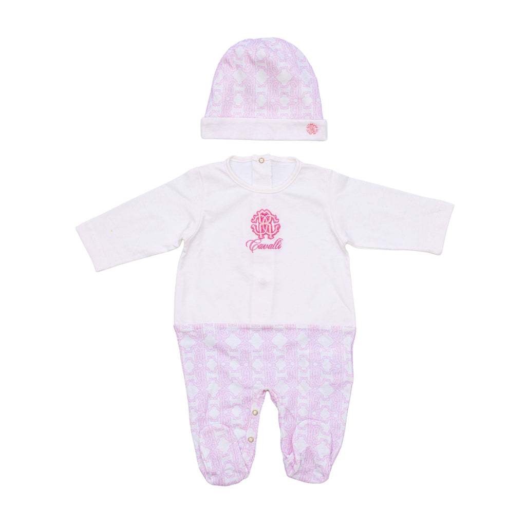 Roberto Cavalli Kids New Born Baby Girl's Set Sleepsuit & Hat