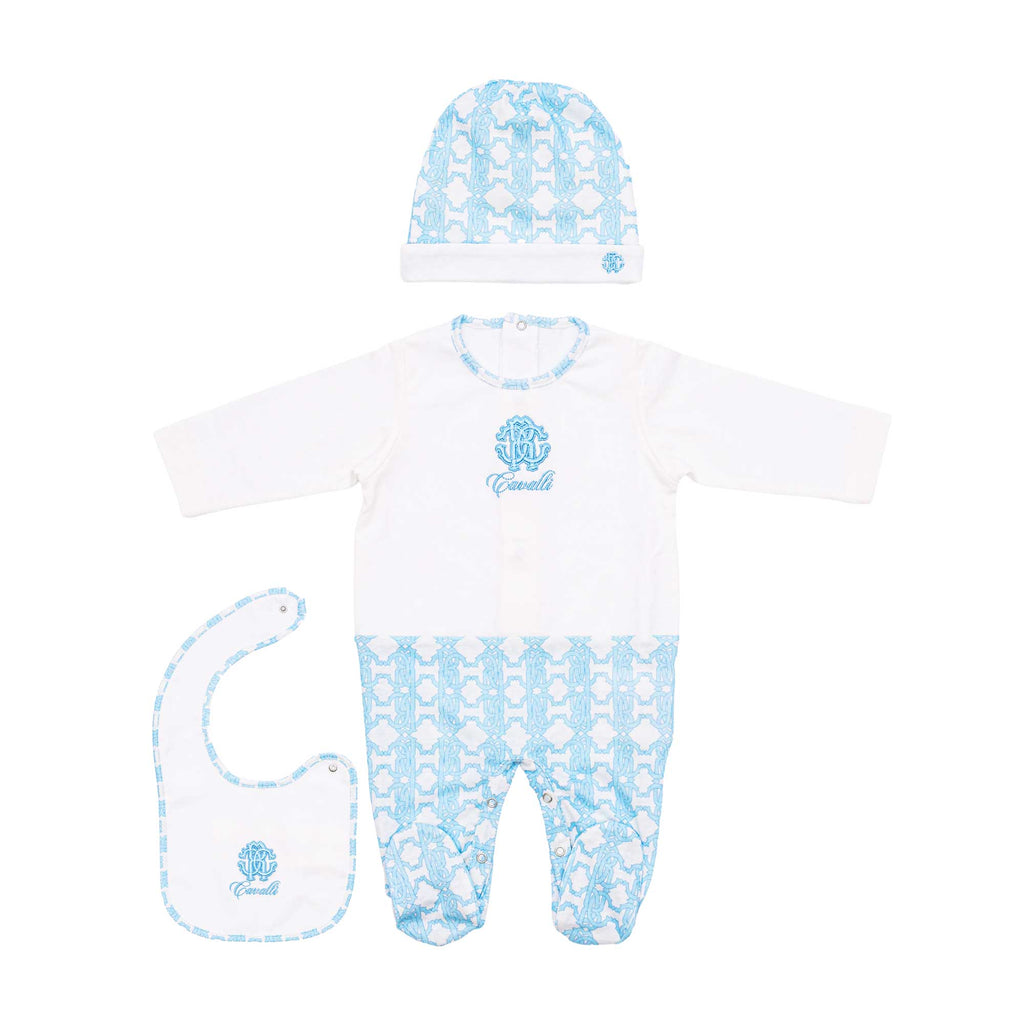 Roberto Cavalli Kids New Born Baby Girl's Set Sleepsuit & Hat