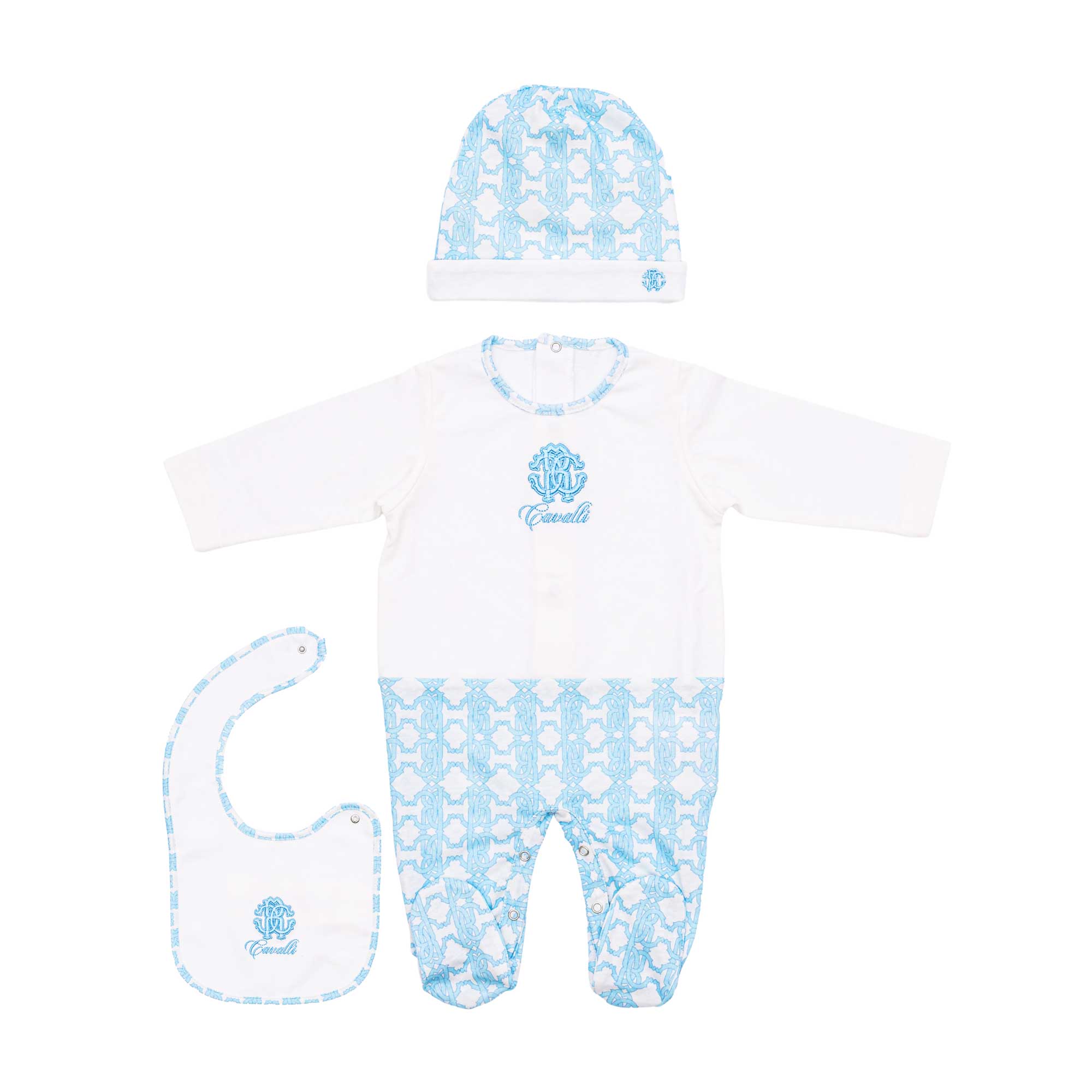 Roberto Cavalli Kids New Born Baby Girl's Set Sleepsuit & Hat