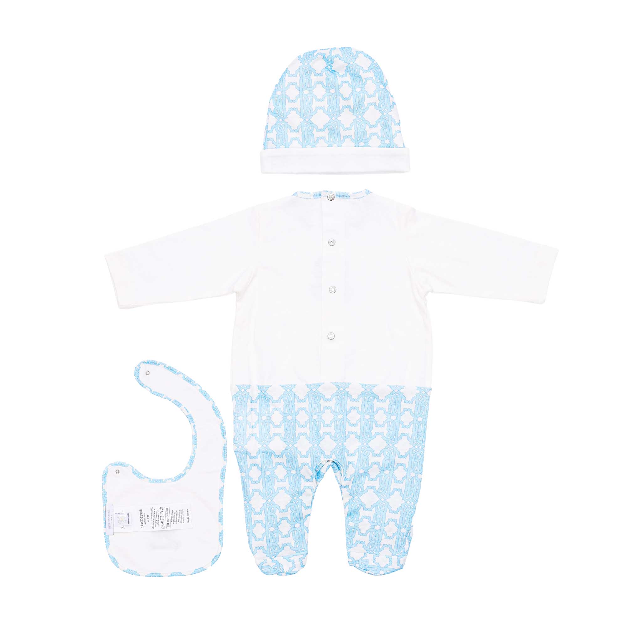 Roberto Cavalli Kids New Born Baby Girl's Set Sleepsuit & Hat