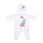 Roberto Cavalli Kids New Born Baby Girl's White Set Sleepsuit & Hat