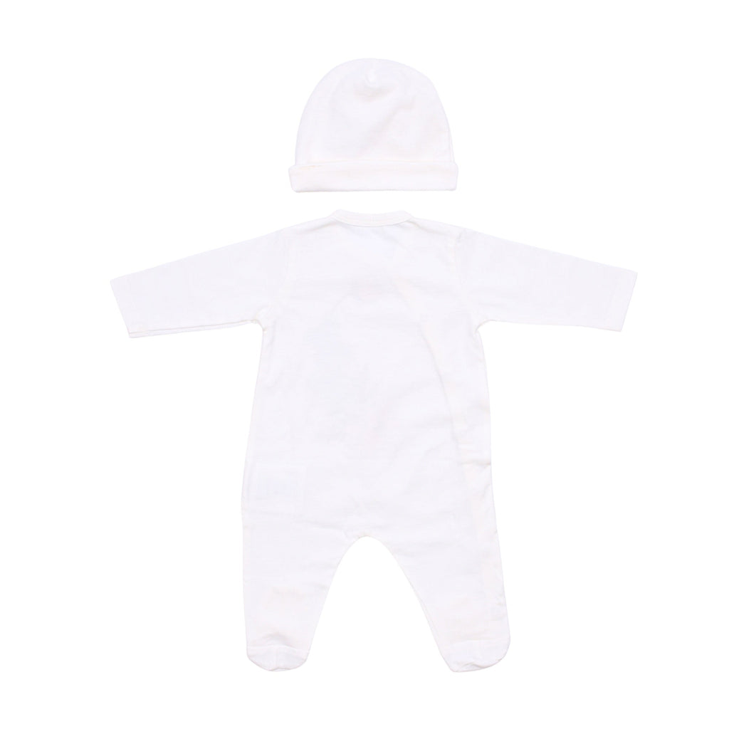 Roberto Cavalli Kids New Born Baby Girl's White Set Sleepsuit & Hat