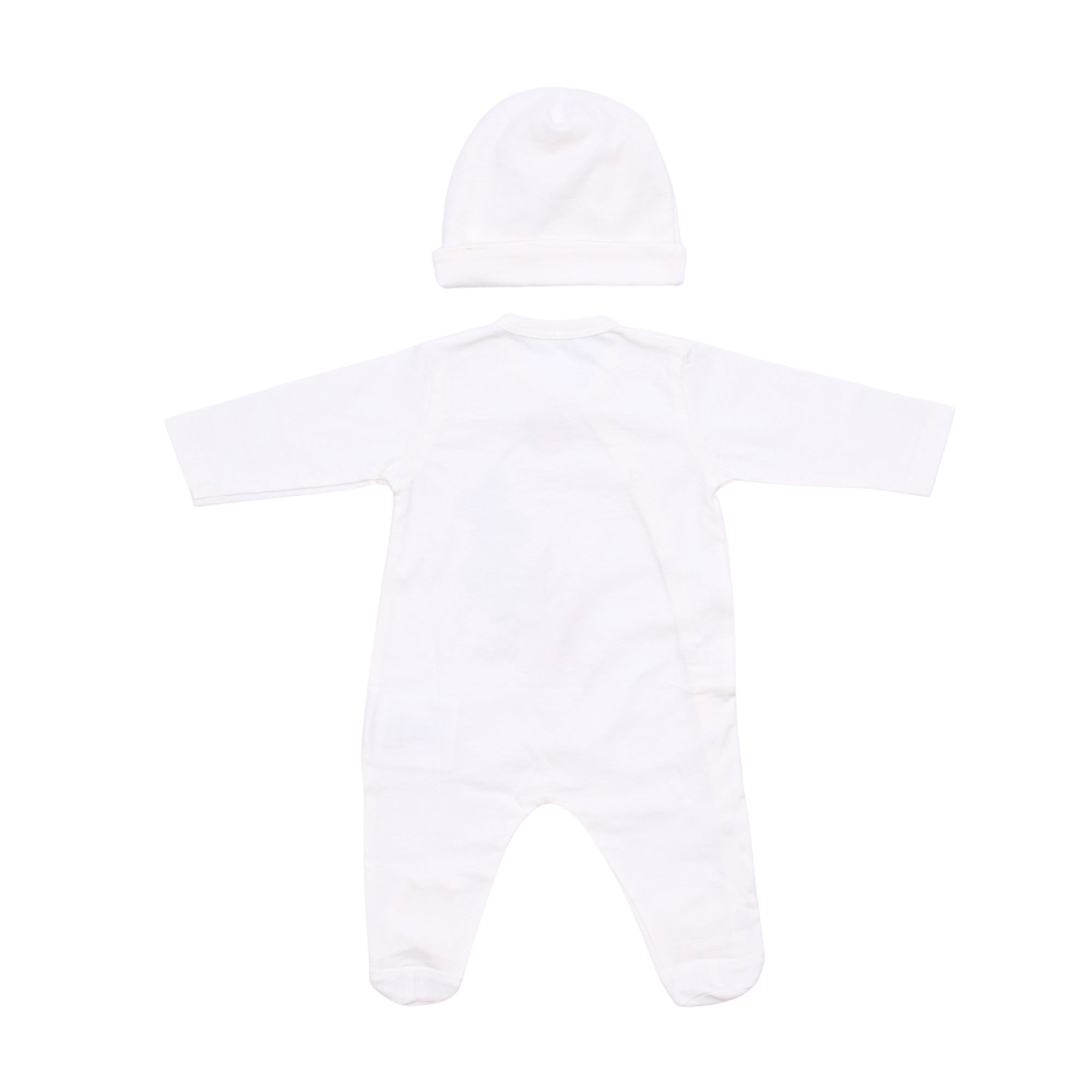 Roberto Cavalli Kids New Born Baby Girl's White Set Sleepsuit & Hat