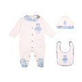 Roberto Cavalli Kids New Born White & Blue Sleepsuit Set