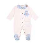 Roberto Cavalli Kids New Born White & Blue Sleepsuit Set