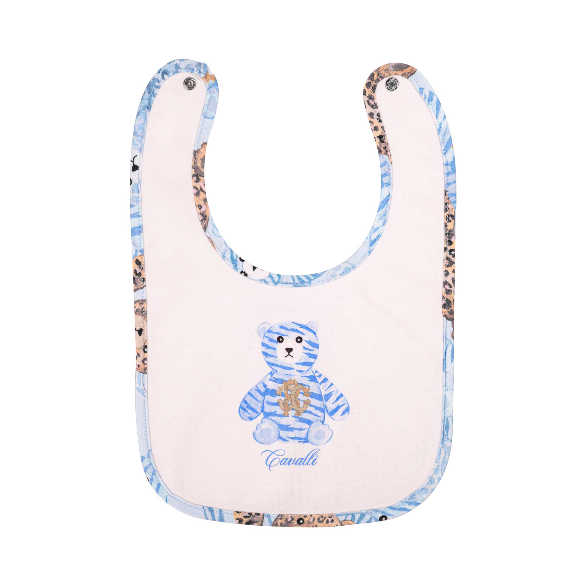 Roberto Cavalli Kids New Born White & Blue Sleepsuit Set