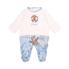 Roberto Cavalli Kids New Born Boy's White & Blue Sleepsuit Set