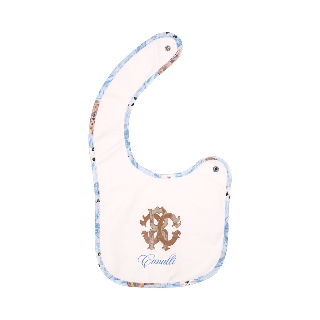 Roberto Cavalli Kids New Born Boy's White & Blue Sleepsuit Set