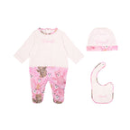 Roberto Cavalli Kids New Born Girl's Pink Sleepsuit Set