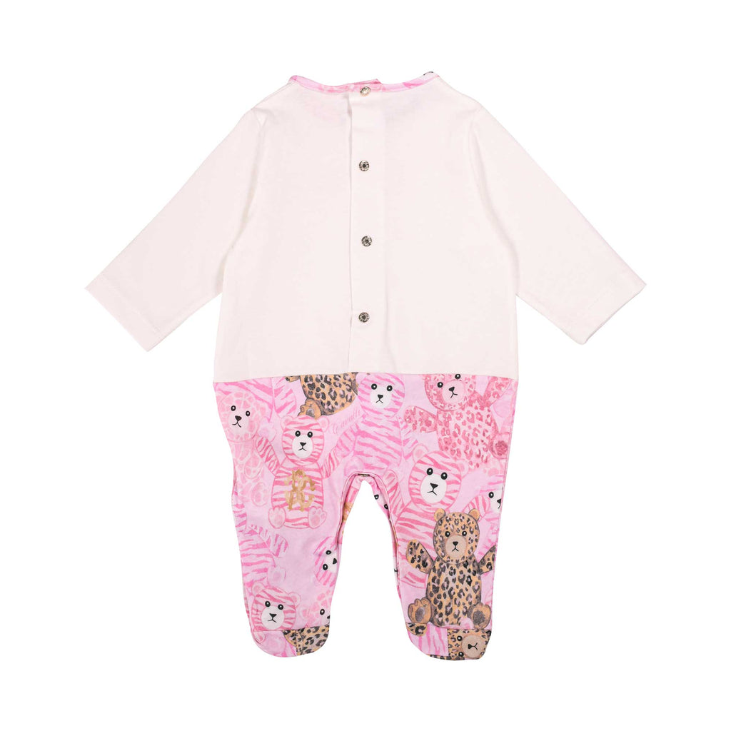 Roberto Cavalli Kids New Born Girl's Pink Sleepsuit Set
