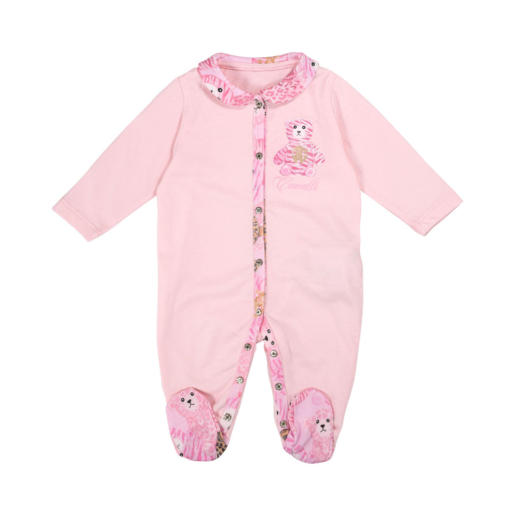 Roberto Cavalli Kids New Born Girl's Pink Sleepsuit Set