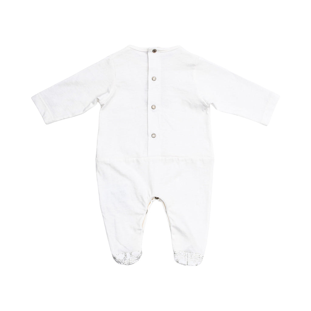 Roberto Cavalli Kids New Born White & Gold Sleepsuit Set