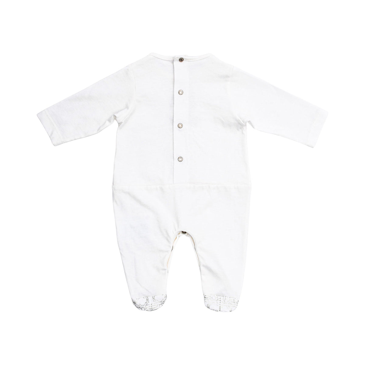 Roberto Cavalli Kids New Born White & Gold Sleepsuit Set