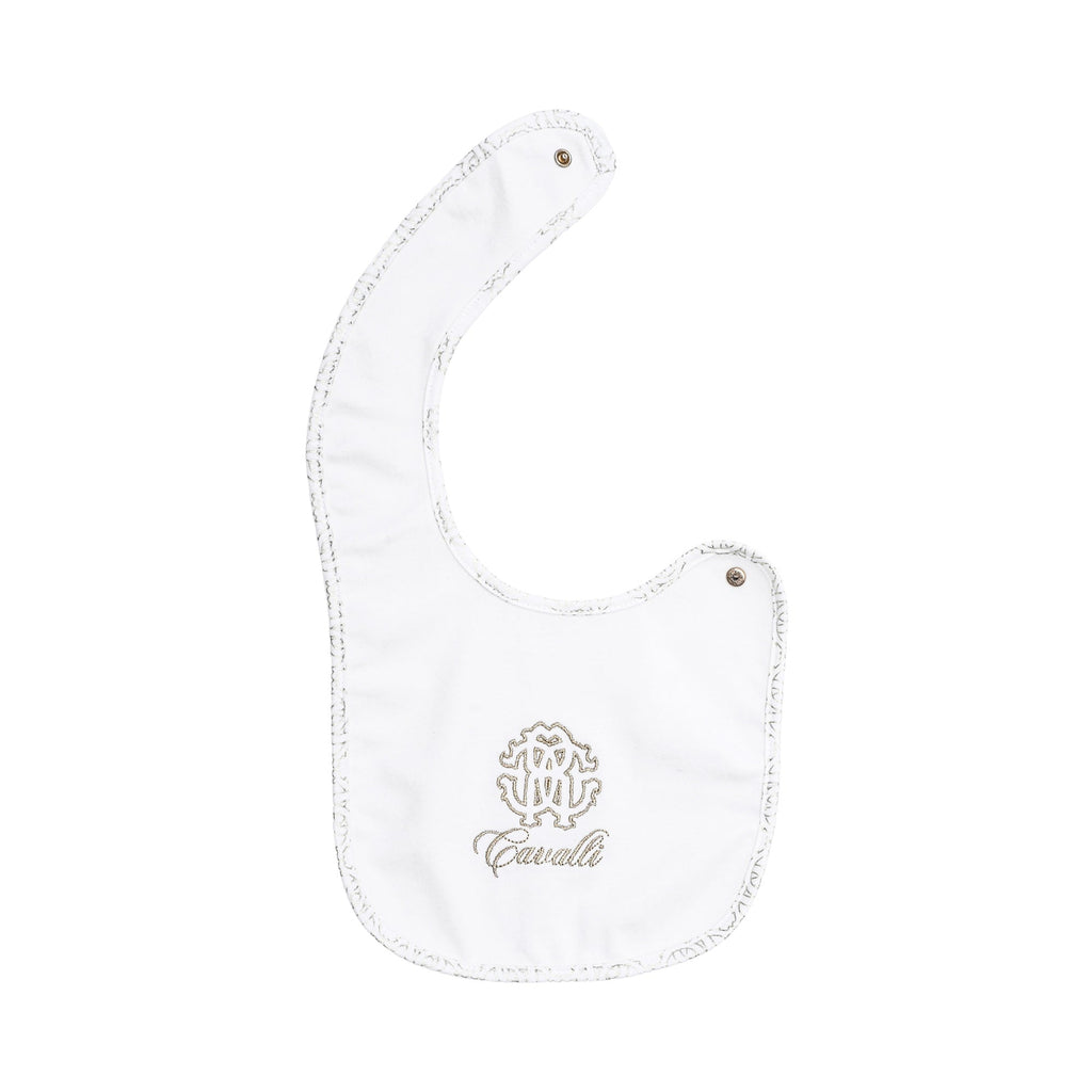 Roberto Cavalli Kids New Born White & Gold Sleepsuit Set