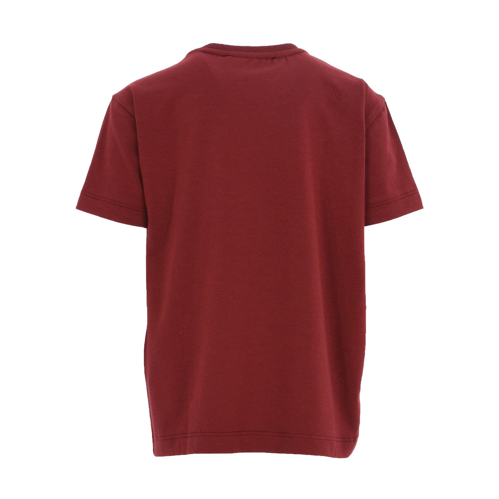 Roberto Cavalli Kids Slogan Print Bordeaux T-Shirt
