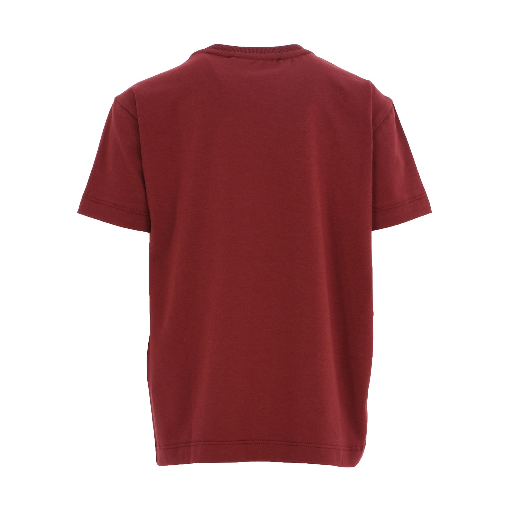 Roberto Cavalli Kids Slogan Print Bordeaux T-Shirt