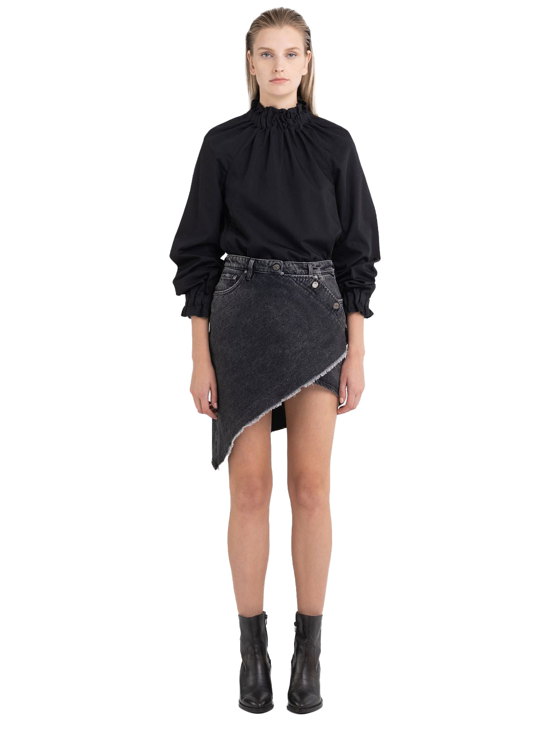 Replay Women's Atelier Black Denim Shirt