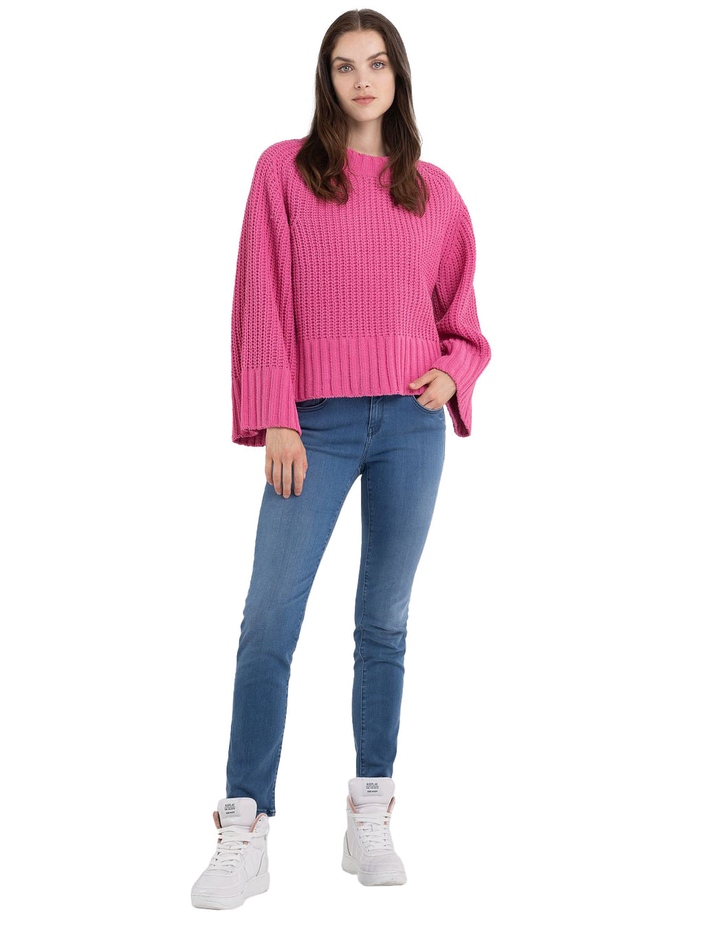 Replay Women's Cropped Chenille Knitwear