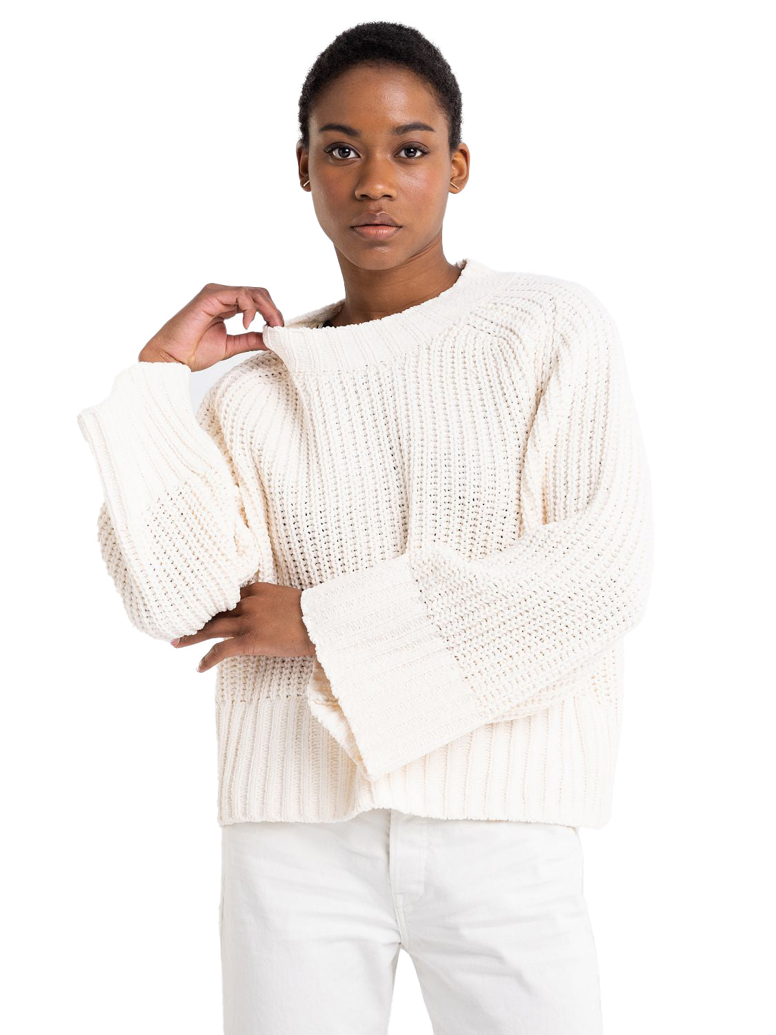 Replay Women's Cropped Chenille Knitwear